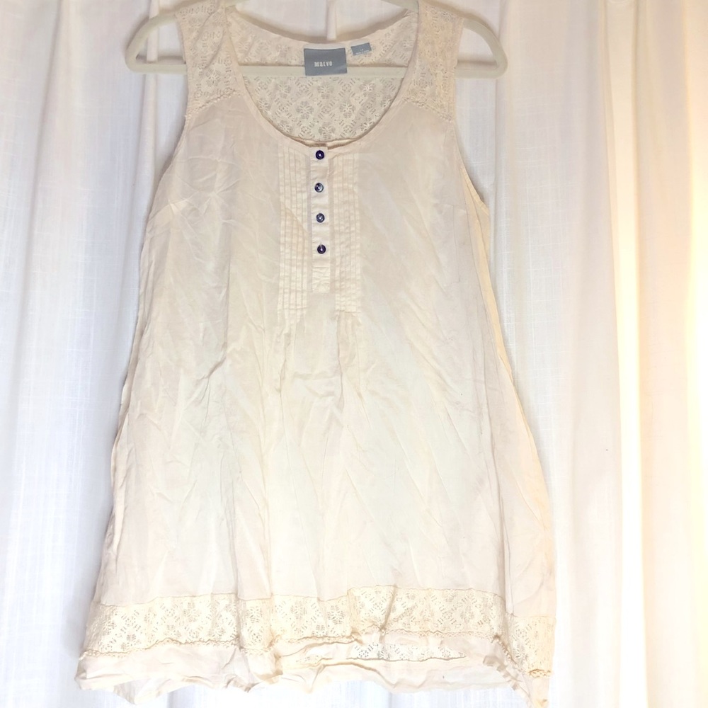 ANTHROPOLOGIE TOP size 12 ivory